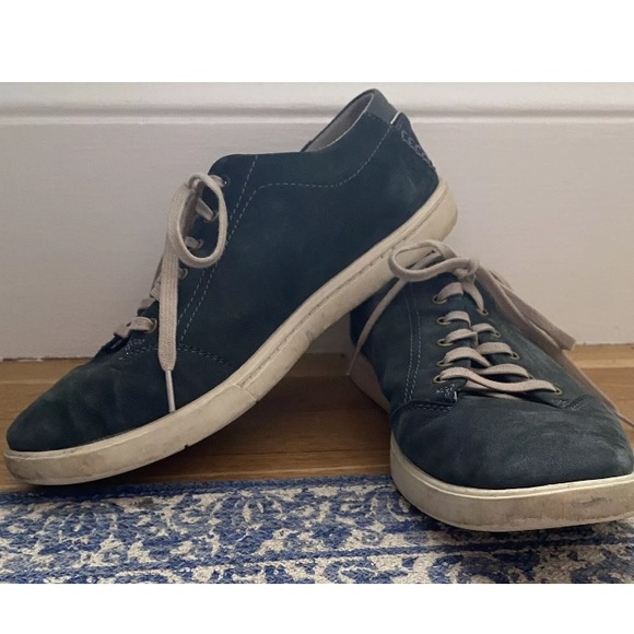 Clarks shoes Men’s 10.5 Low Top Blue Suede 1825 Plus Cushion Casual Sneaker - Picture 2 of 12